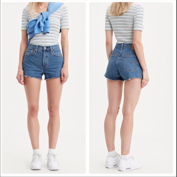 Levi’s 501 Cut off Shorts in wash Jive Stonewash Size 20 - Picture 3 of 10